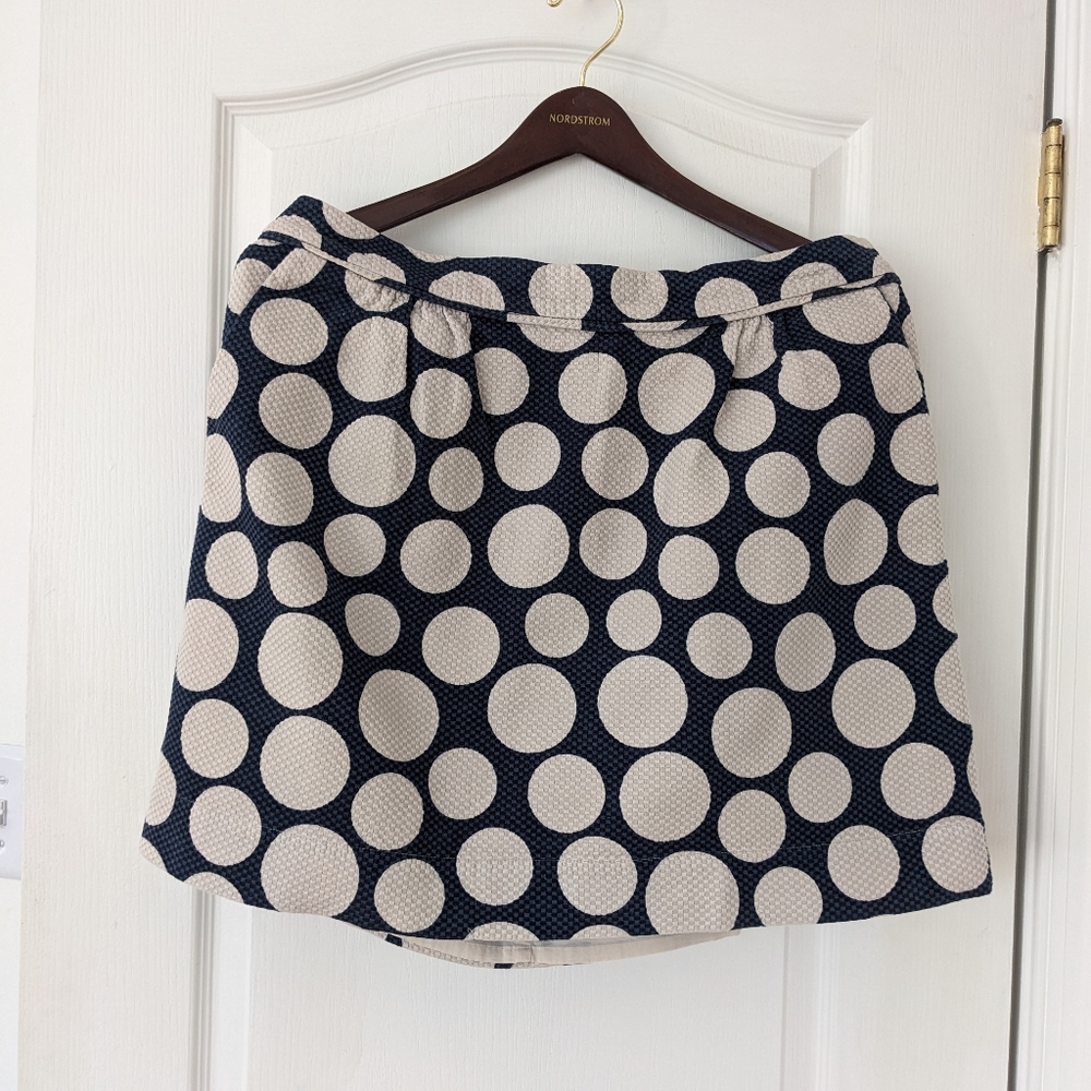 Boden textured polka dot mini skirt
